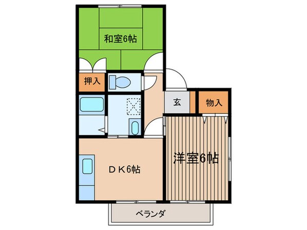 パインアベニュ－ハイムＢの物件間取画像